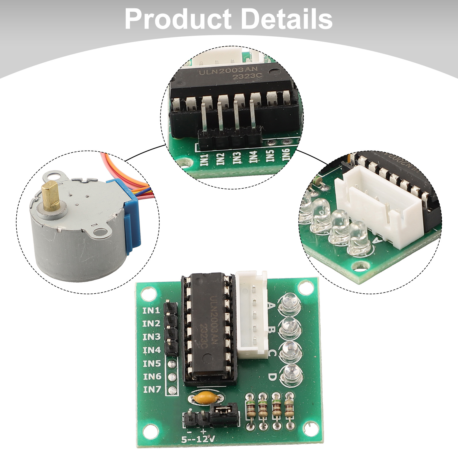 Stepper Motor 28Byj - 5V 4相ステッピングモーター 28BYJ-48 ULN2003ドライバーボード付き Arduino用 DC