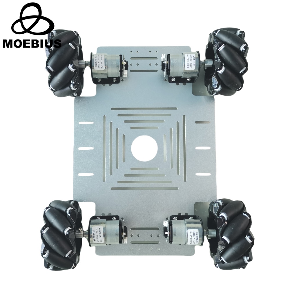 Diy Robot Electronics Kit - 25KG耐荷重 4WDメカナムホイールロボットカーキット DC12Vエンコーダモーター付き Arduino ROSロボットアームシャーシ DIYおもちゃ部品