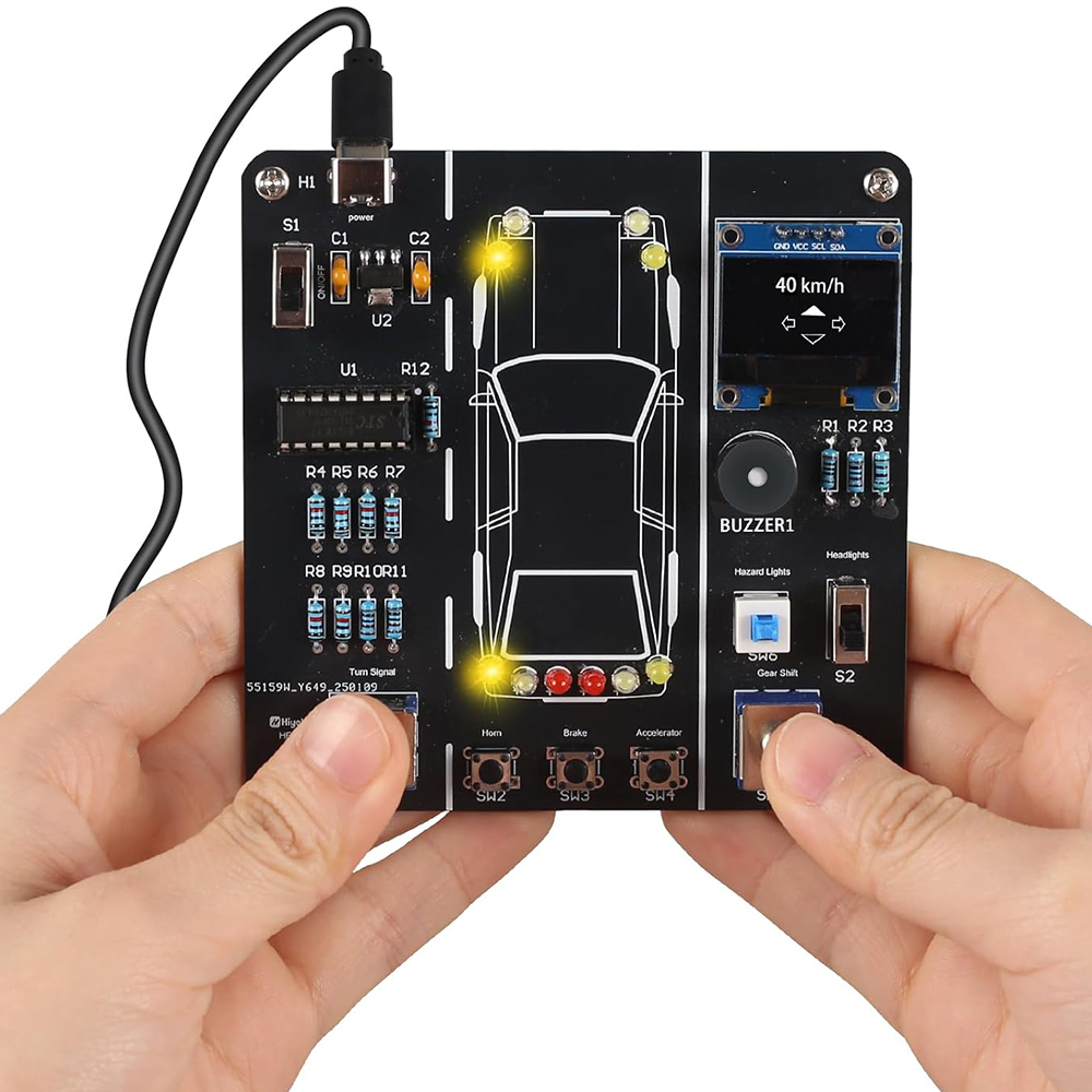 Diy Electronics Projects For Students - DIY 車運転シミュレーションはんだ付け練習キット STEM 電子プロジェクト車ドライバーシミュレーターはんだ付けプロジェクト学生学習