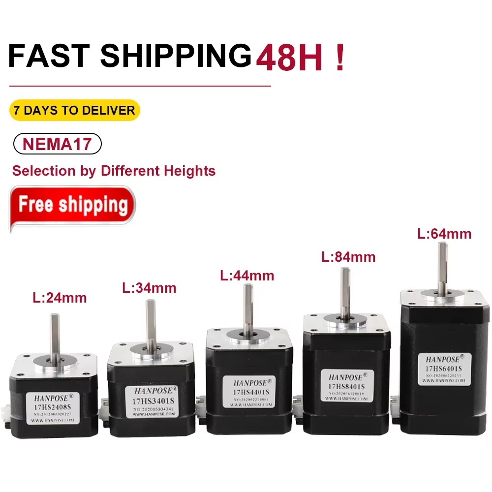Stepper Motor 28Byj - HANPOSE Nema17 ステッピングモーター、トルク 78 オンスインチ (52