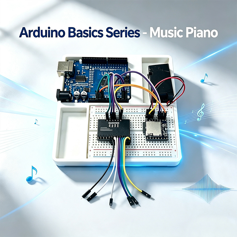 Diy Electronics Basics - Arduino基礎シリーズ 音楽ピアノDIY電子キット、STEM学習プロジェクト 初心者向けプログラミング練習用実験セット