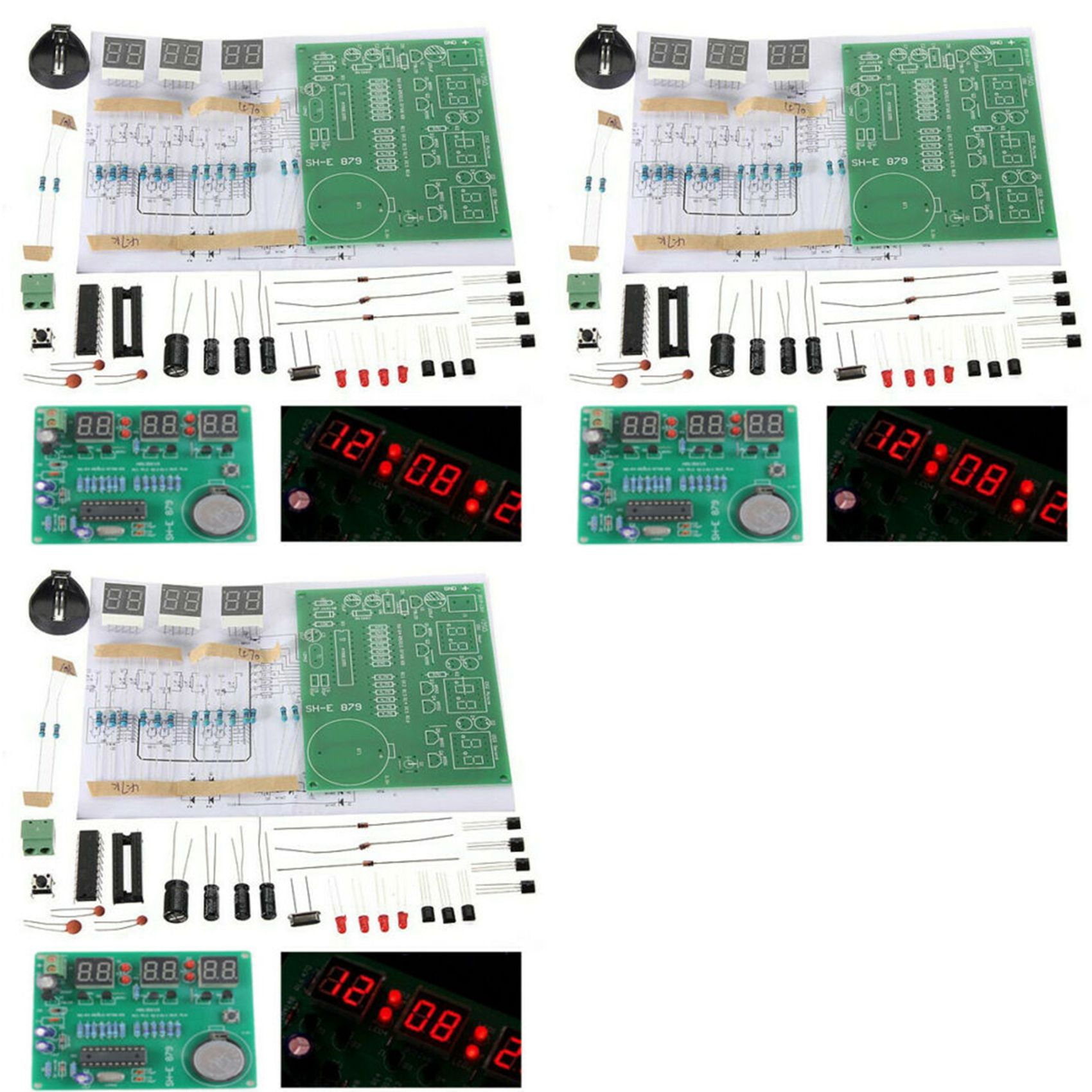 Diy Electronics Flux - T31C-3 セット AT89C2051 6 デジタル LED