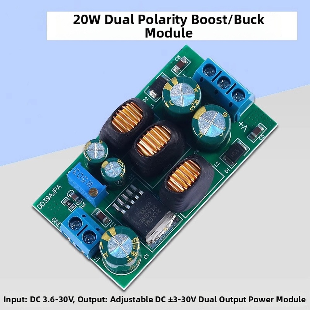 Diy Electronics Supplies - 調整可能なデュアル出力DC DCコンバータ3.6Vから30Vへの昇降圧電源ボード、コンパクトな電子DIYアプリケーション用