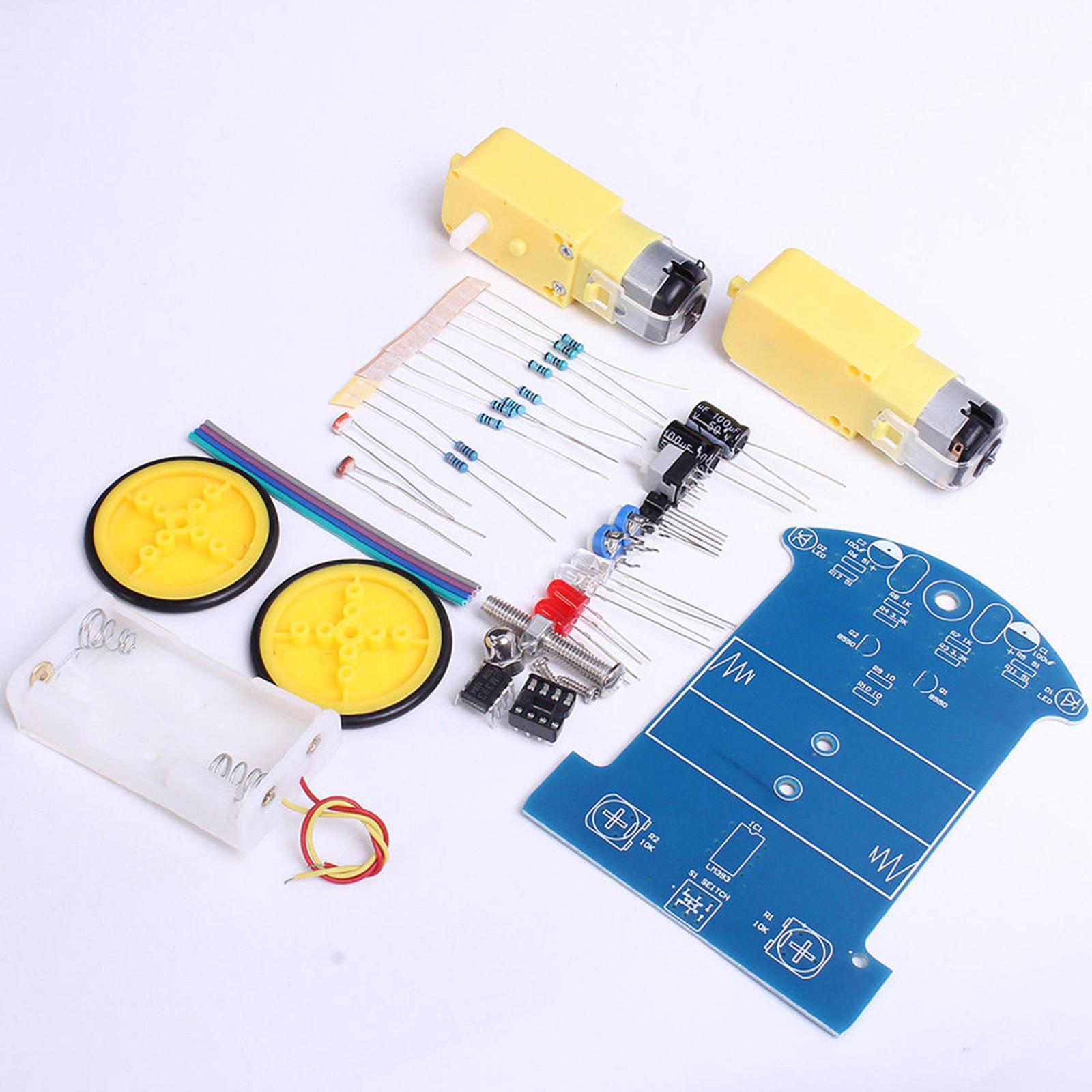 Diy Robot Electronics Kit - スマートロボットカーキット DIY電子玩具、頑丈、インテリジェントトラッキングラインカーキット、女の子、男の子、初心者、学校向け学習用