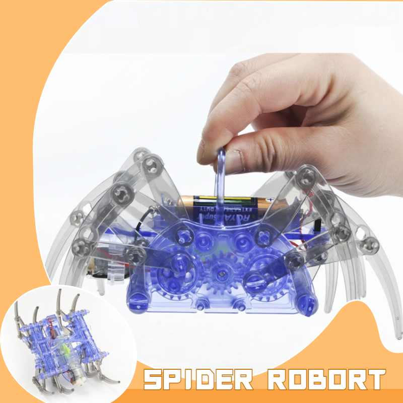 Diy Robot Electronics Kit - ホット販売新しい電動ロボットスパイダーおもちゃ DIY 教育幹ロボット組み立てキット子供のためのクリスマスハロウィン誕生日ギフト