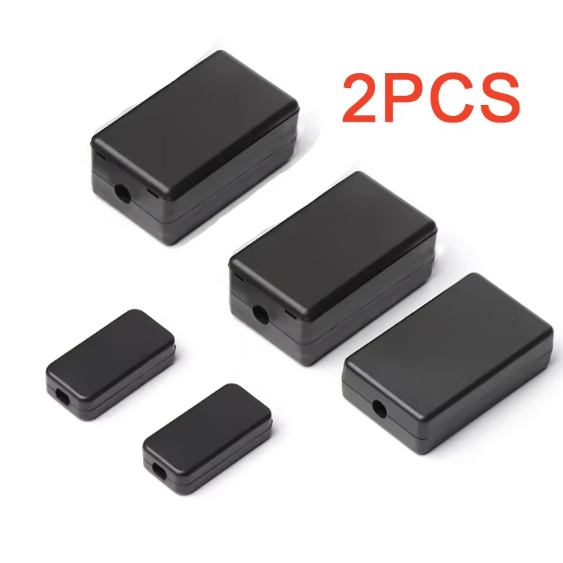 Diy Electronics Supplies - 2 個のプラスチック防水ブラックボックス DIY ハウジング計器ケースプラスチック電子プロジェクトボックス電気用品