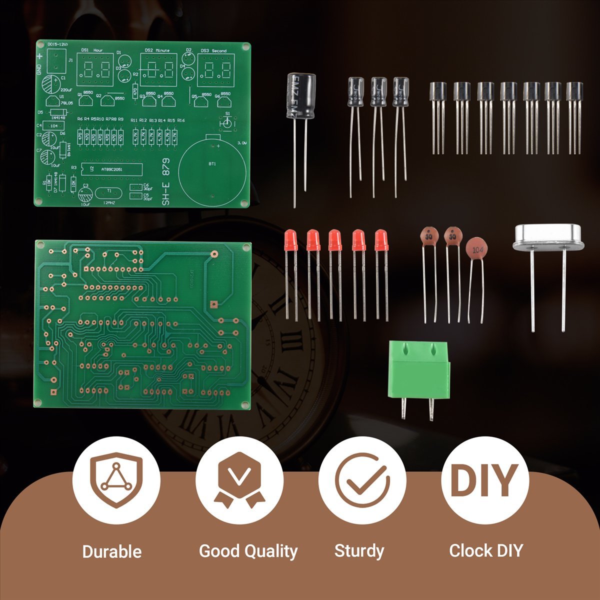 Diy Electronics Flux - A003 AT89C2051 6 デジタル LED ディスプレイ電子時計