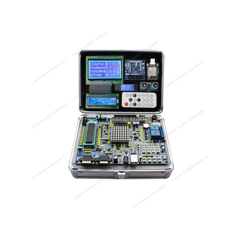 Learn Diy Electronics - LY-51S 51MCU 開発ボード学習実験テストボックスアルミハウジング DIY キット電子プログラミング教育プロジェクト用