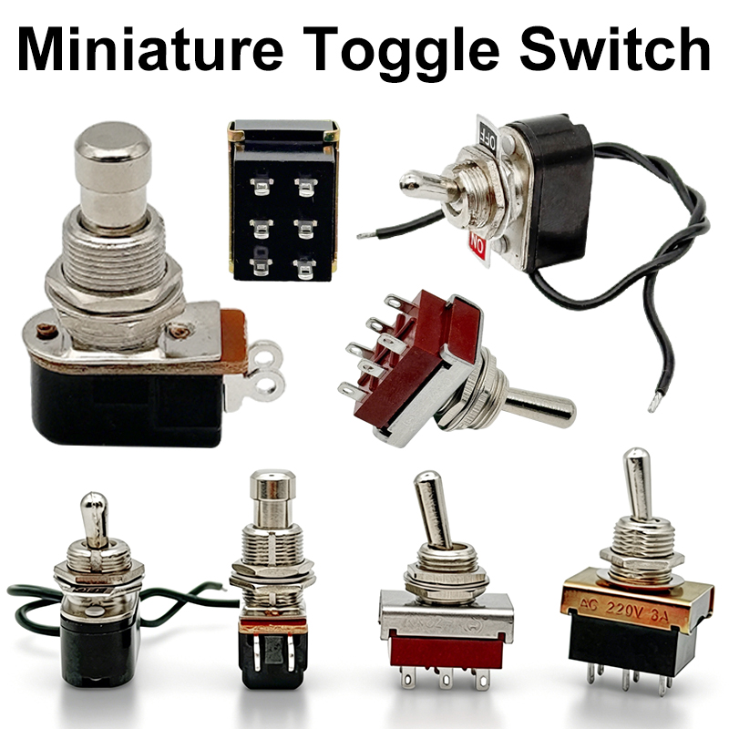 Diy Electric Guitar Electronics - SPST トグルスイッチ 12 ミリメートルカットアウトラッカーコンタクトスイッチ ON-OFF トグルワイヤー付き