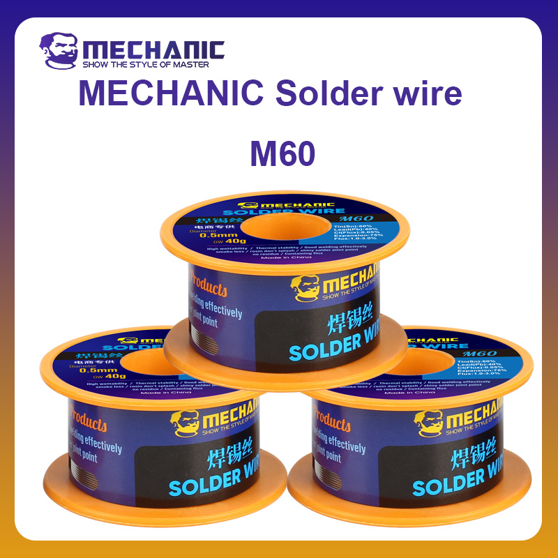 Diy Electronics Flux - MECHINC 公式はんだ線 M60 40 グラム鉛フリーはんだ線ロジンコア 0.3-0.8