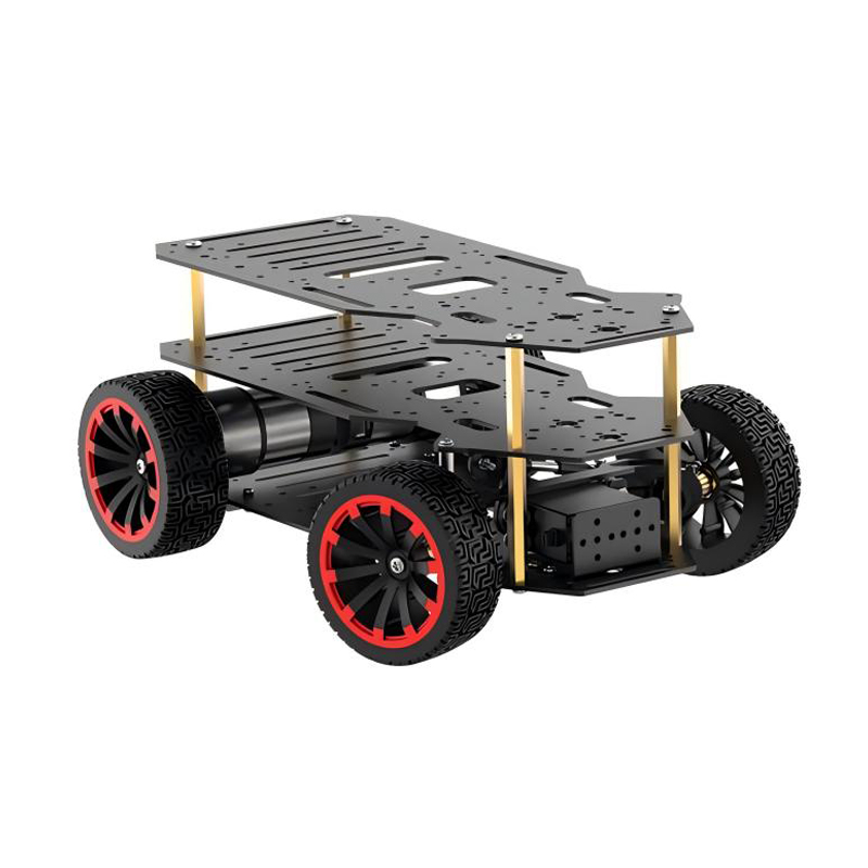 Diy Robot Electronics Kit - 5 キロ負荷 4WD ロボットカー金属アッカーマン RC シャーシデュアルエンコーダモーター前輪サーボステアリングプログラマブルロボット