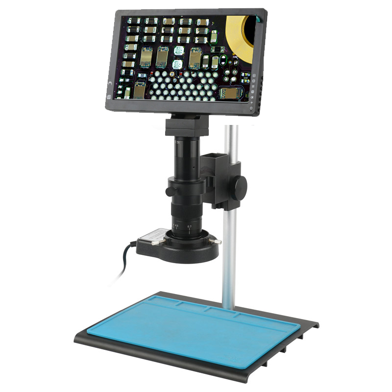 Diy Electronics Microscope - 180倍 12MP 9インチ液晶ディスプレイ デジタルモニター統合システム 電子TV顕微鏡カメラ 携帯電話PCB時計DIY修理用