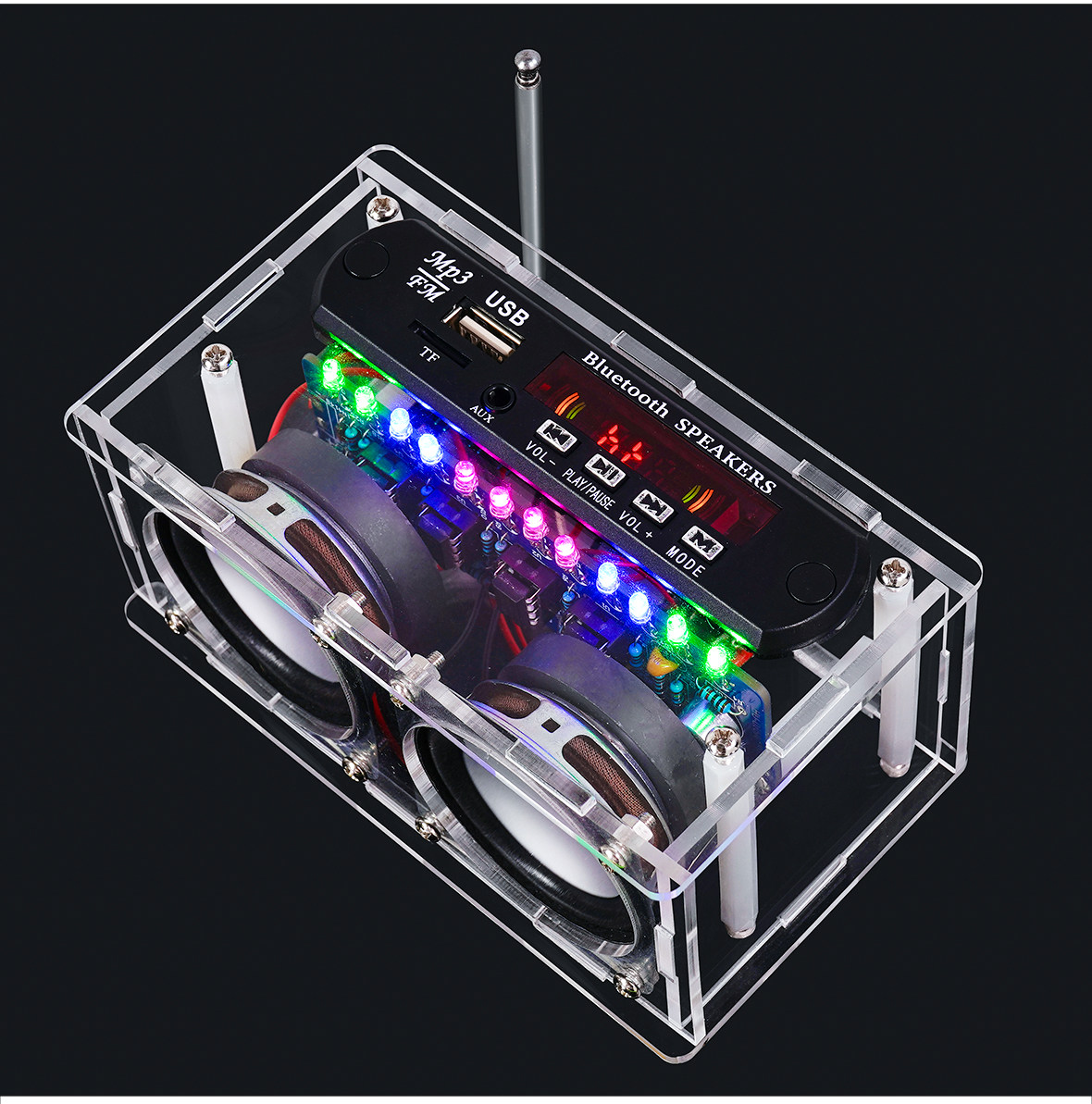 Diy Audio Electronics Kit - ラジオオーディオDIYキット、パワーアンプBluetoothスピーカー、スペクトラムFM電子製作溶接練習付き