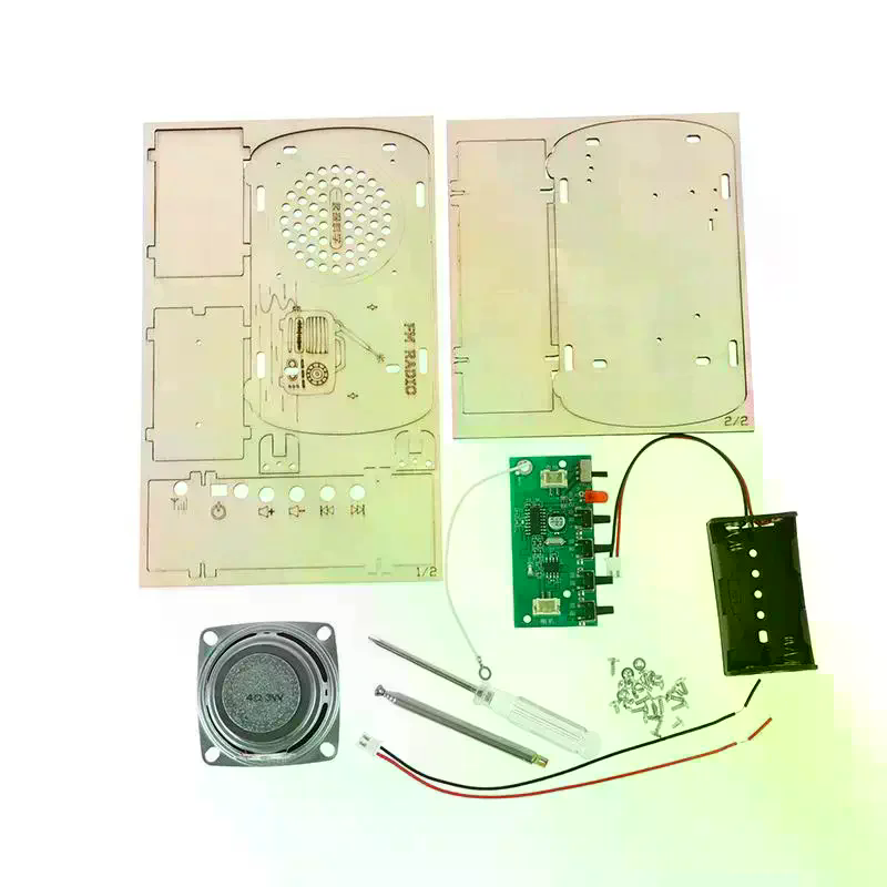 Diy Electronics Projects For Students - /Cna/DIY 木製 FM ラジオキット ヴィンテージ組み立て電子はんだ付けプロジェクト 教育用
