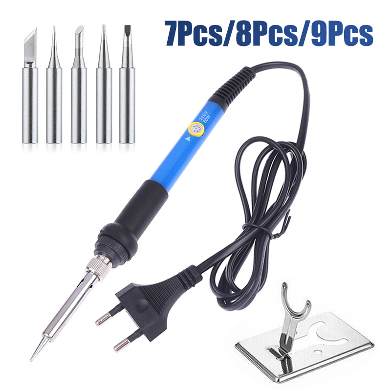 温度調節可能 220V 60W 電気はんだごてキット はんだ - Useful Diy Electronics のレビューと価格
