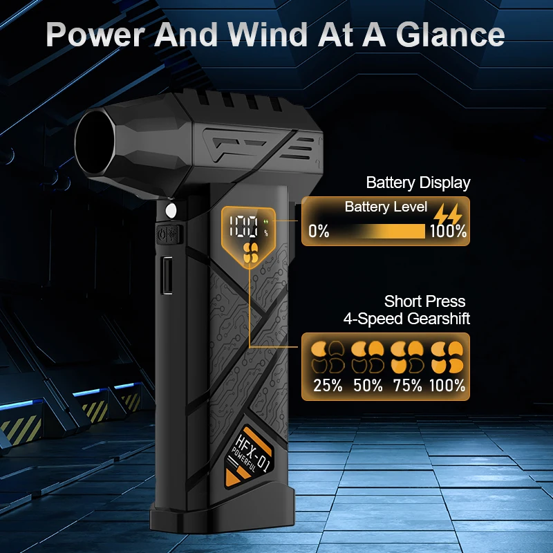 強力なターボエアブロワーコードレス掃除機電動除雪機LED照明 - Diy Electronics Cleaner のレビューと価格