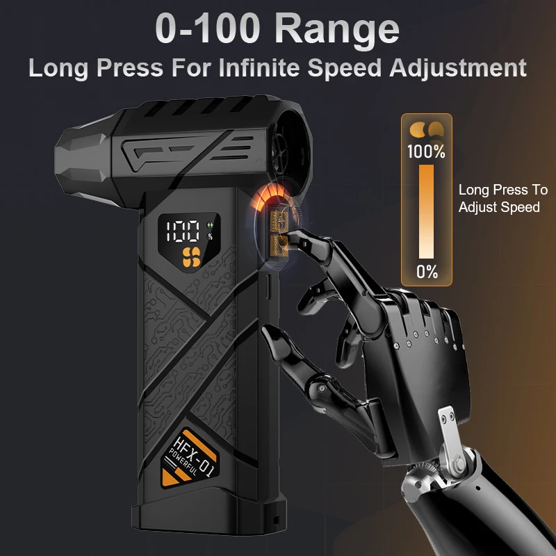強力なターボエアブロワーコードレス掃除機電動除雪機LED照明 - Diy Electronics Cleaner のレビューと価格
