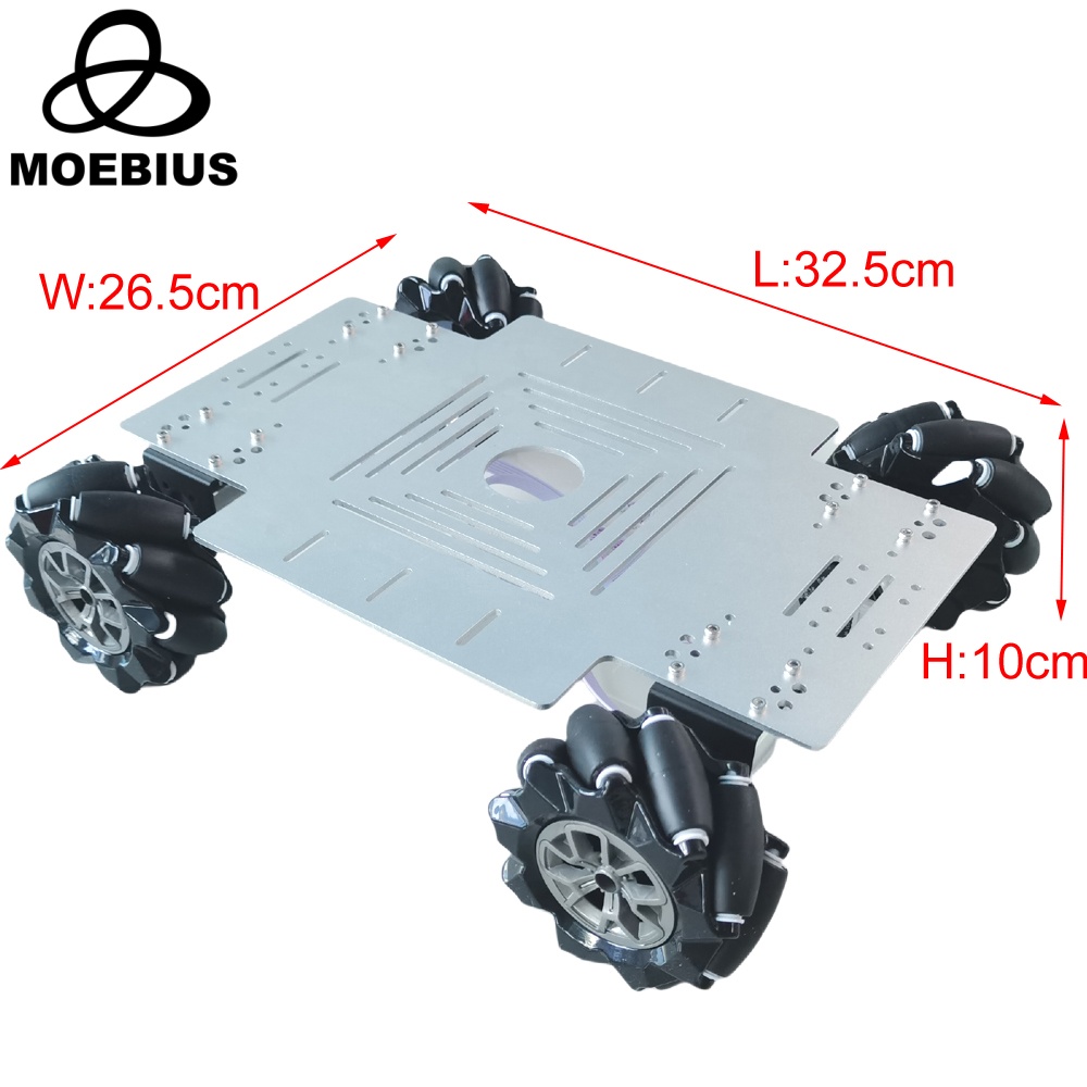 25KG耐荷重 4WDメカナムホイールロボットカーキット D - Diy Robot Electronics Kit のレビューと価格