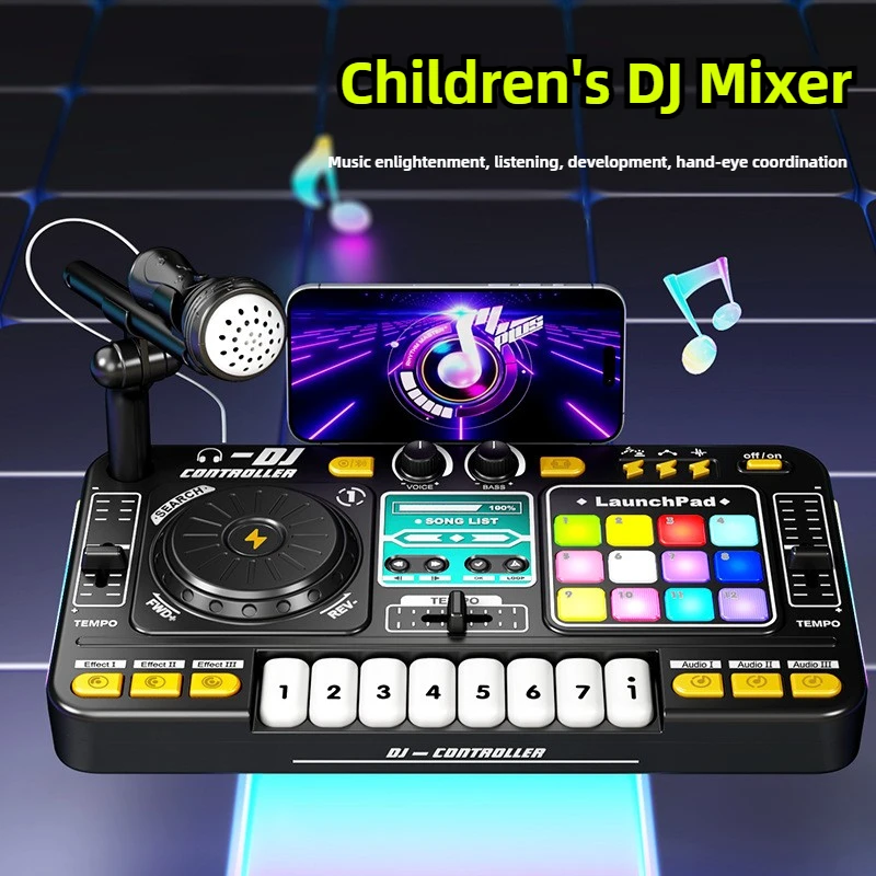 キッズ DJ コントローラー音楽おもちゃミキサーマイク LE - Diy Electronics Music のレビューと価格