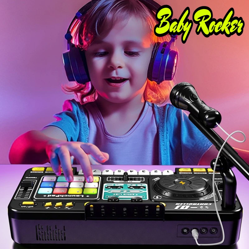 キッズ DJ コントローラー音楽おもちゃミキサーマイク LE - Diy Electronics Music のレビューと価格