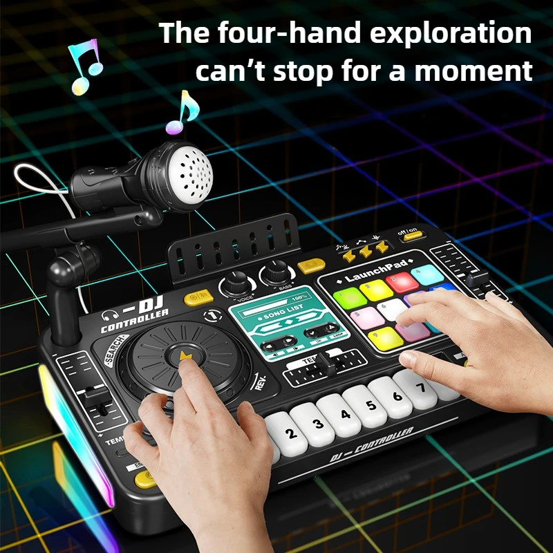 キッズ DJ コントローラー音楽おもちゃミキサーマイク LE - Diy Electronics Music のレビューと価格