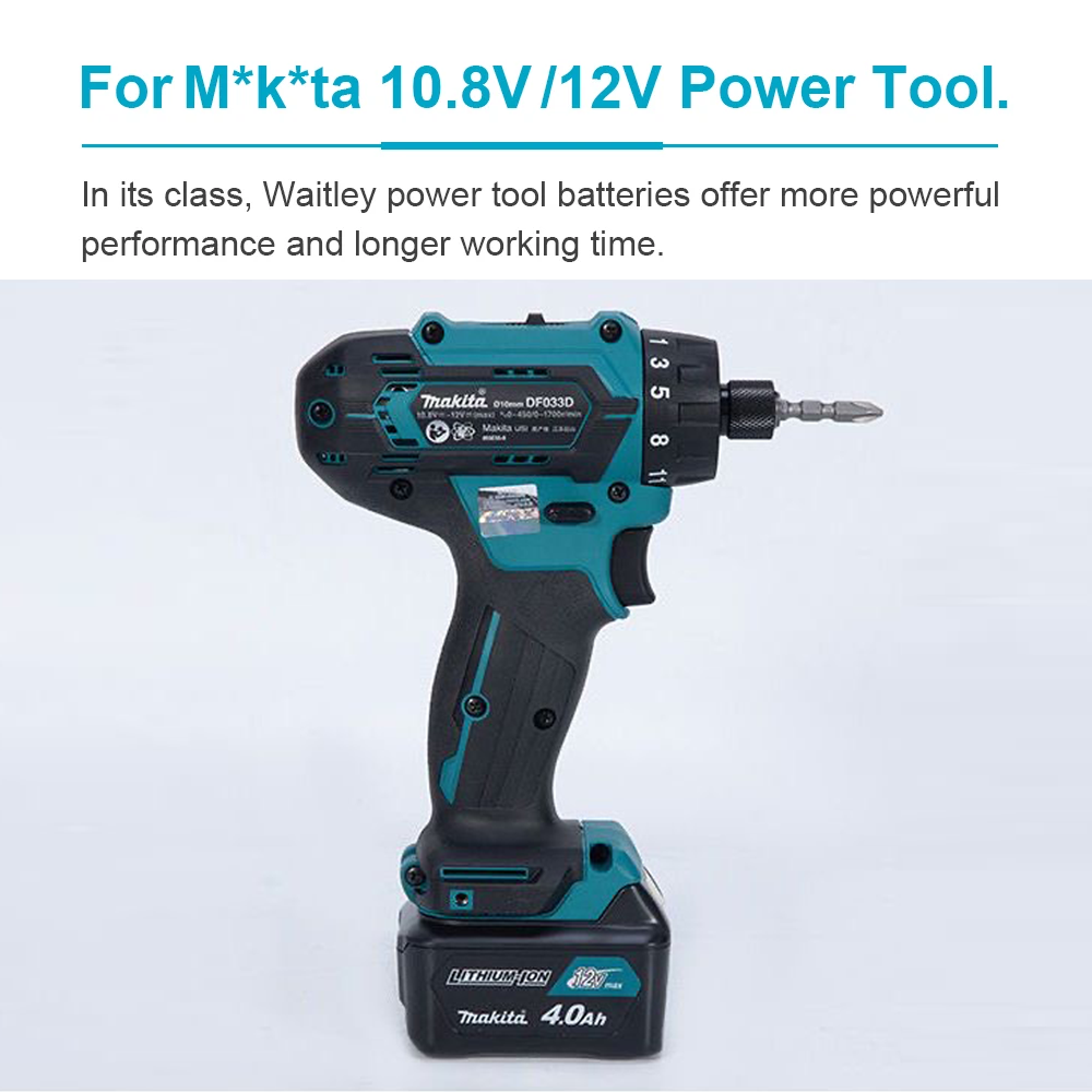 12V 4A 充電式交換用リチウムイオンバッテリー マキタ  - Makita Drill Hp1640 のレビューと価格