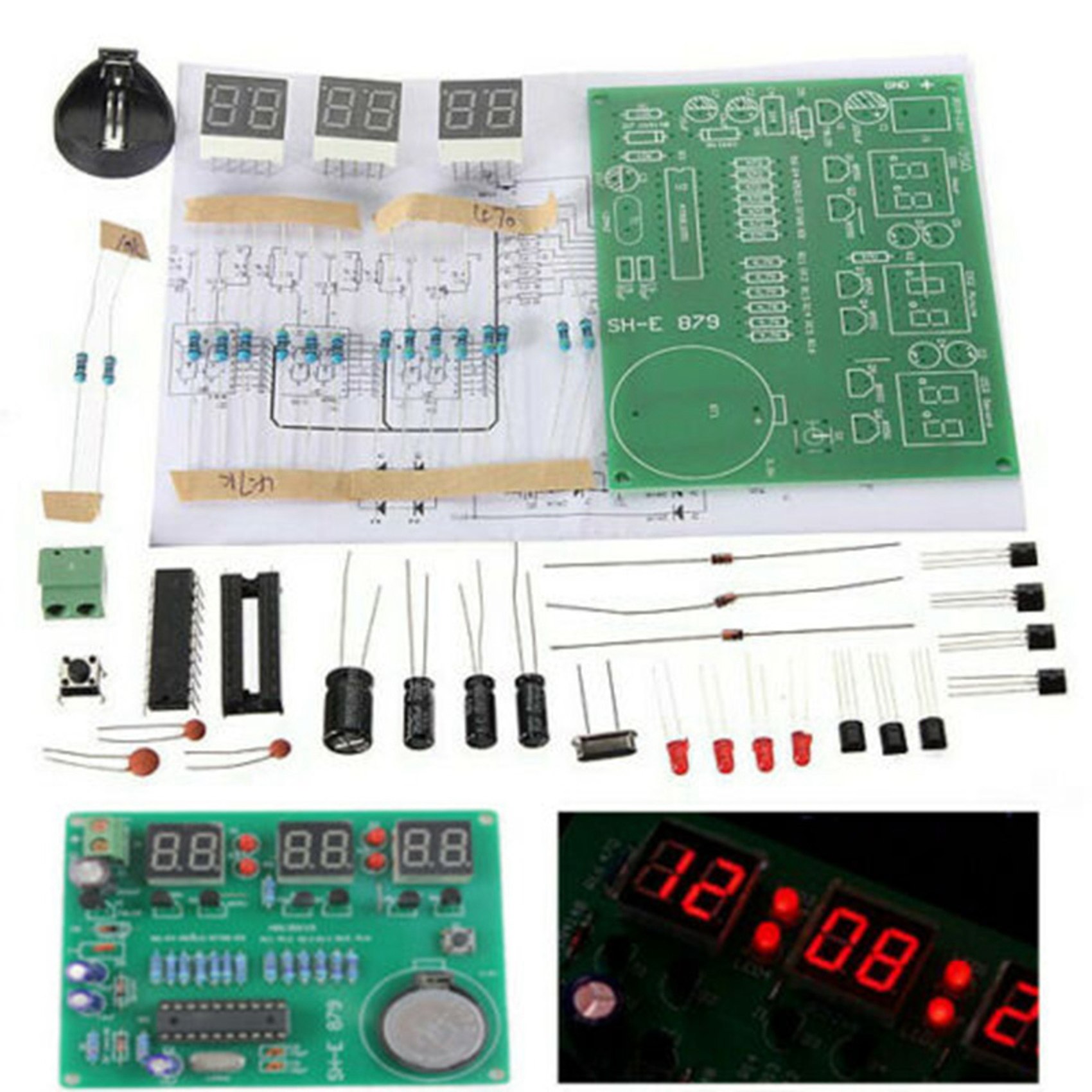 T31C-3 セット AT89C2051 6 デジタル LE - Diy Electronics Flux のレビューと価格