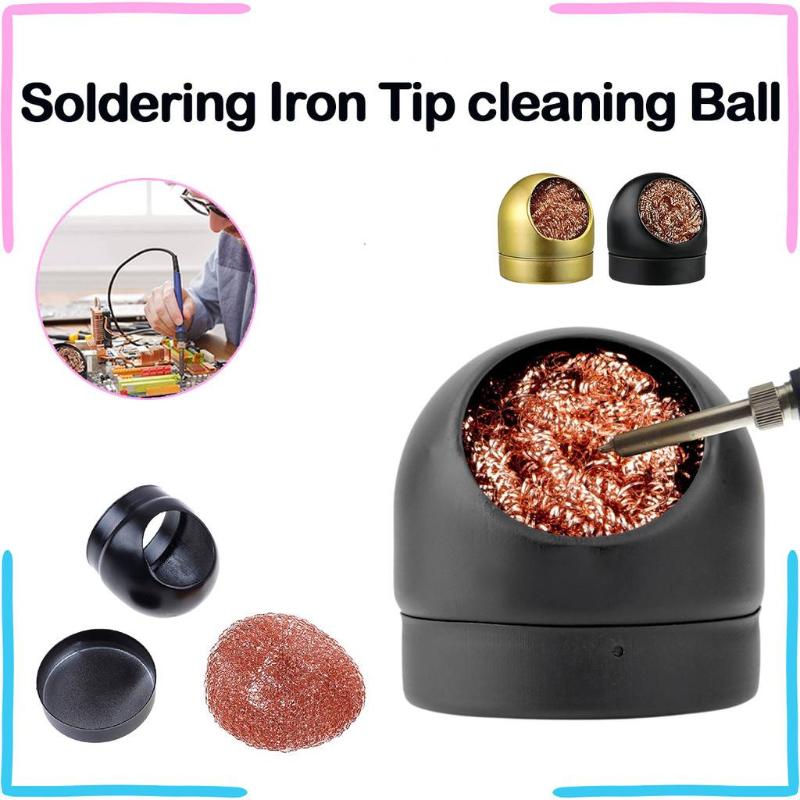 はんだごて先端クリーナーボール 防錆銅コイル 滑り止めホルダ - Diy Electronics Cleaner のレビューと価格