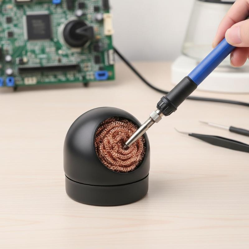 はんだごて先端クリーナーボール 防錆銅コイル 滑り止めホルダ - Diy Electronics Cleaner のレビューと価格