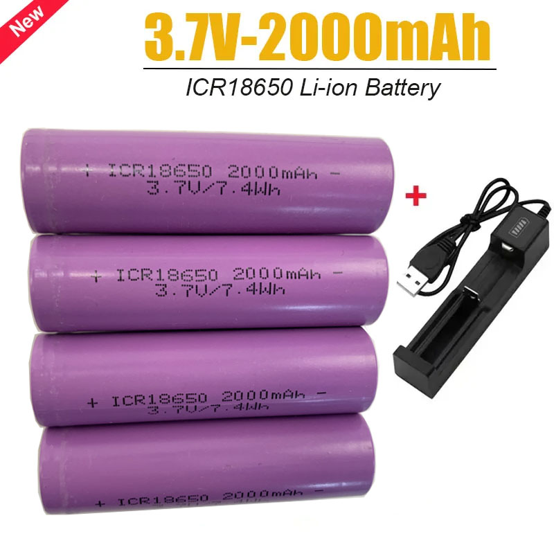 新オリジナル ICR18650 大容量充電式リチウムイオン電 - Diy Electronics Cleaner のレビューと価格