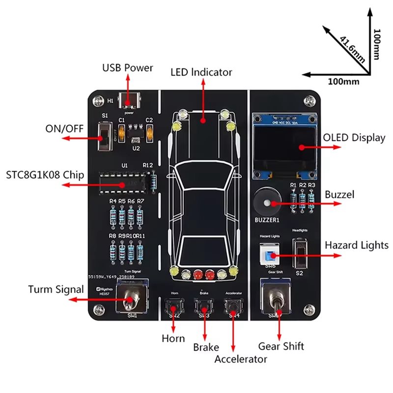 JABS-DIY 車の運転シミュレーション はんだ付け練習キ - Diy Electronics Projects For Students のレビューと価格