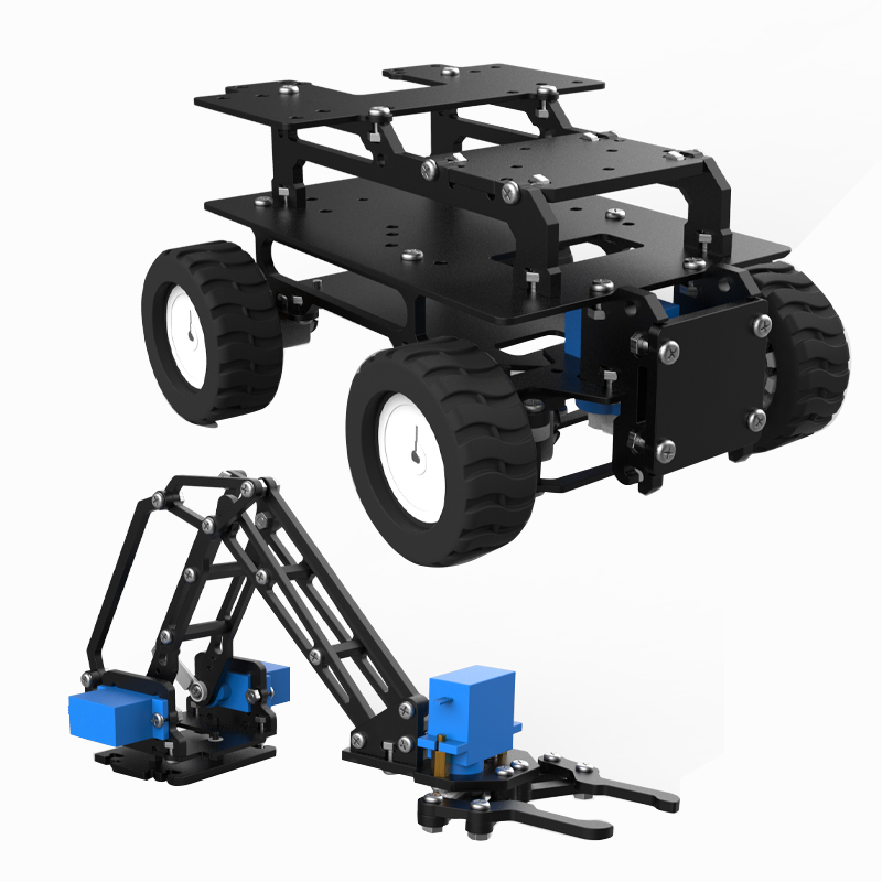 アクリル 4WD ロボットカーモーターアッカーマン全方向追跡 - Diy Robot Electronics Kit のレビューと価格
