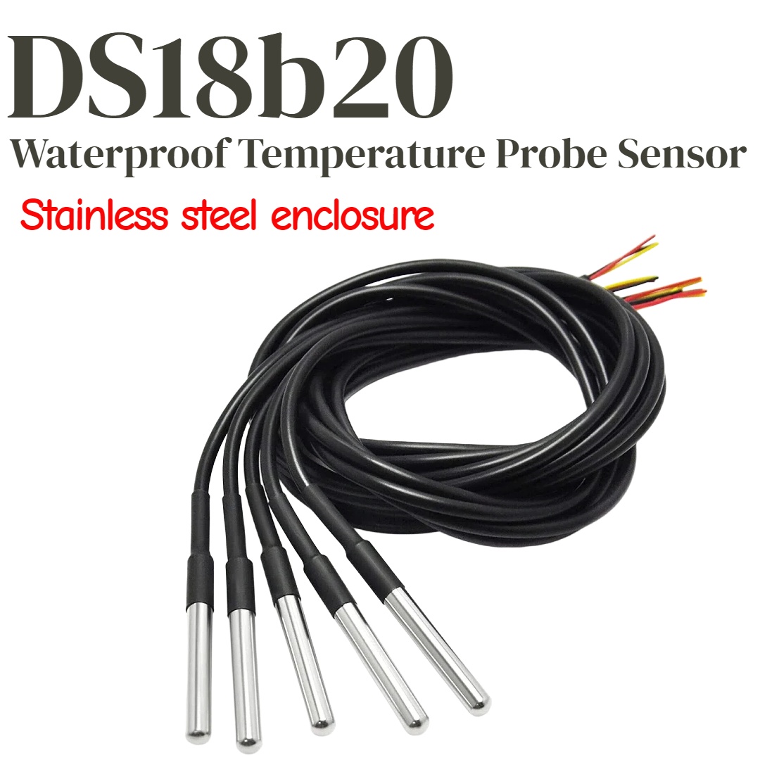 1/5個 DS18b20 温度プローブ 温度センサー 1M  - Ds18B20 Temperature Sensor のレビューと価格