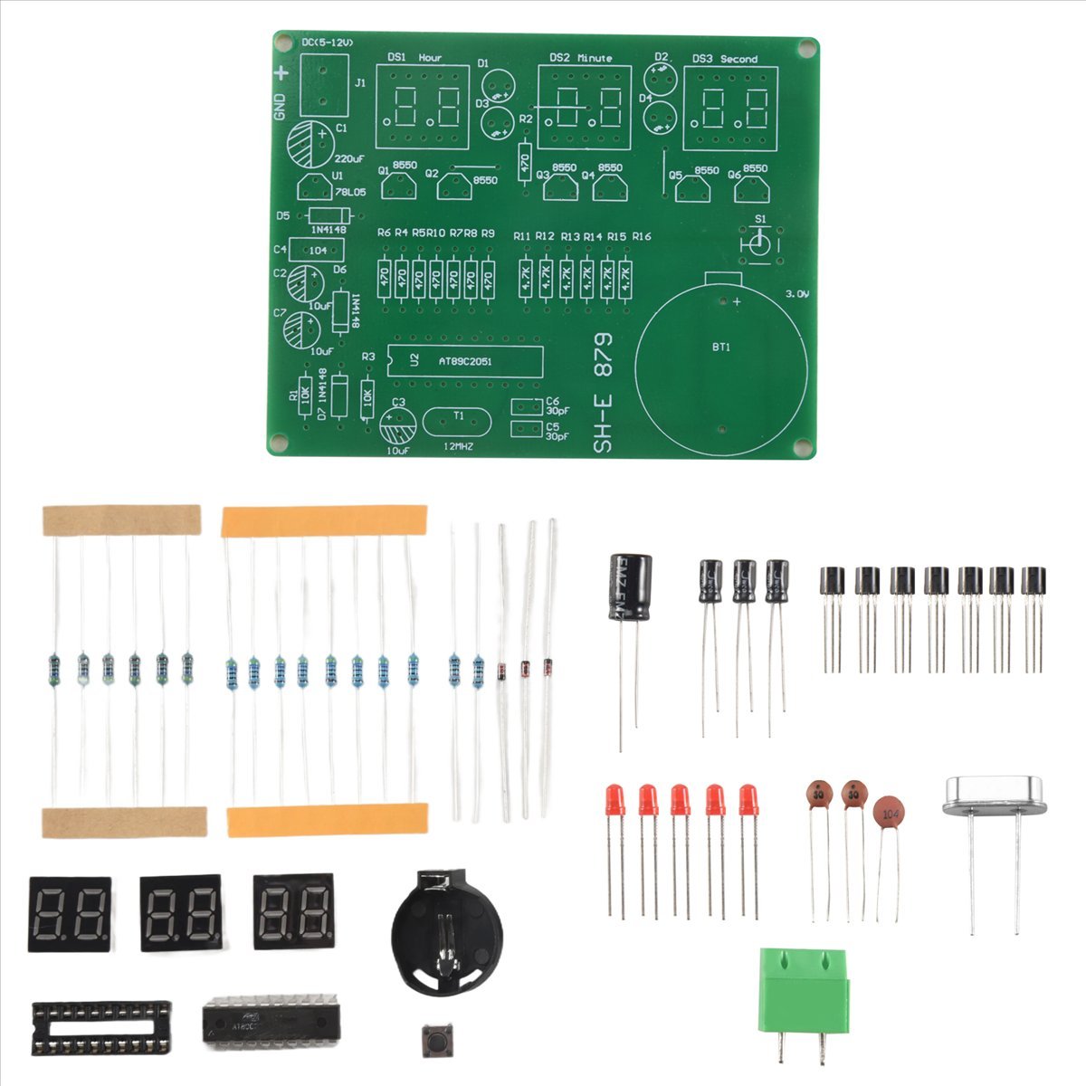 A003 AT89C2051 6 デジタル LED ディスプ - Diy Electronics Flux のレビューと価格