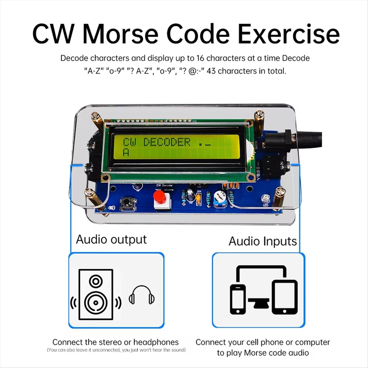 HDL DC9V CW モールス信号デコーダー回路基板溶接練 - Diy Audio Electronics Kit のレビューと価格