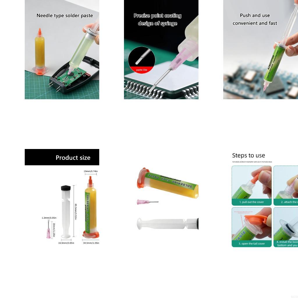 10ml はんだ付けフラックスペースト シリンジタイププッシ - Diy Electronics Flux のレビューと価格